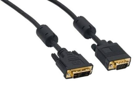 DVI-A [male] to VGA [male] Black w/Ferrite
