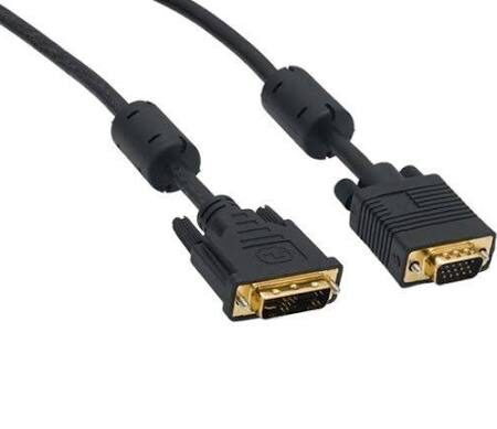DVI-A [male] to VGA [male] Black w/Ferrite