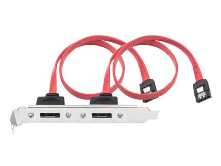 2 Port SATA to eSATA Adapter Bracket w/1 foot cables