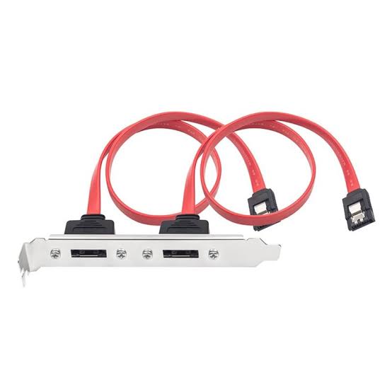2 Port SATA to eSATA Adapter Bracket w/1 foot cables