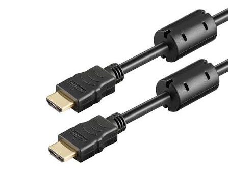 28AWG CL2 High Speed HDMI 1.4 Cable with Ethernet and Ferrite Cores - Black