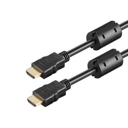 28AWG CL2 High Speed HDMI 1.4 Cable with Ethernet and Ferrite Cores - Black