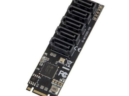 5 port Non-RAID SATA III 6Gbp/s to M.2 B+M Key Adapter PCI-e 3.0 x2