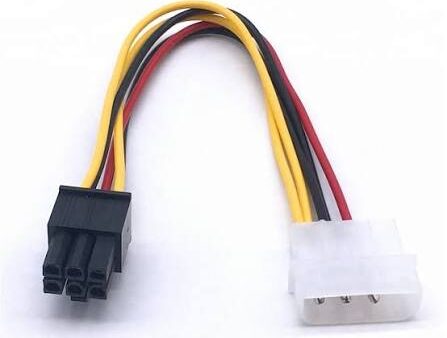 LP4 to 6 Pin PCI Express Video Card Power Cable Adapter
