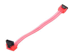 SATA III Cable with Locking Latch, 180 Degree to 90 Degree