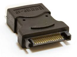 SATA Power Male to 4-Pin Molex Female Power Adapter