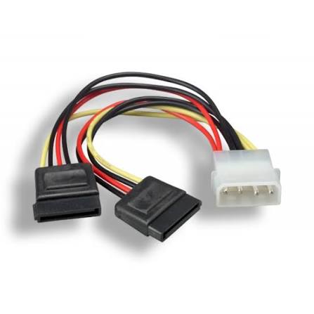 SATA Y Power Adapter Cable 15-pin SATA to 4-pin LP4