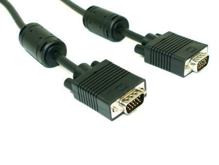 SVGA Super Shield HDB15 W/ Dual Ferrite M/M - Black