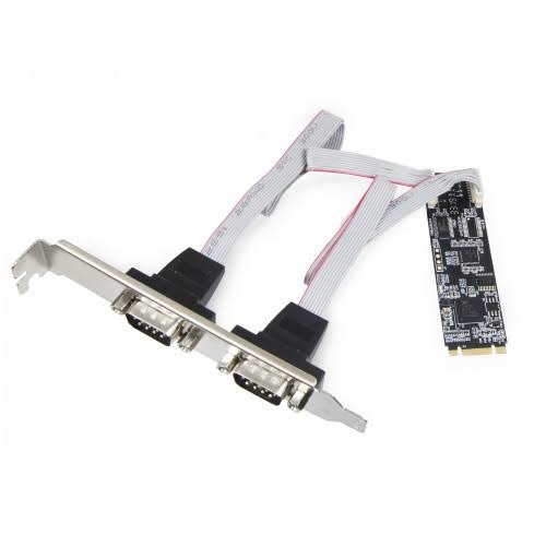 SYBA RS-232 + RS-422/485 DB9 Serial M.2 B+M Key Controller Card