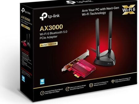 TP-Link Wifi 6 AX3000 PCIe dual band with Bluetooth and external antennas