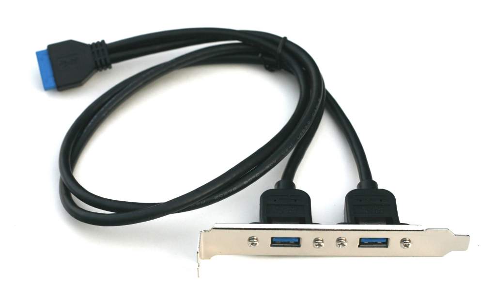 USB 3.0 20-Pin Motherboard Header Female to 2 x A Male Adapter