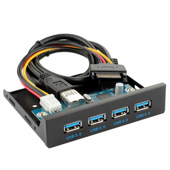 USB 3.0 4 Port Front Panel Hub for 3.5" Bay