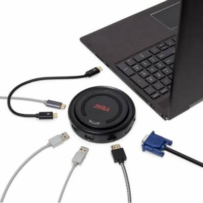 SYBA 6-in-1 USB 3.1 Gen 1 Type-C Hub Docking Station with 10W QI Wireless Charger