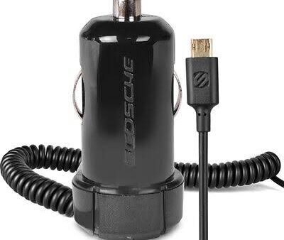 12W Reversible Micro USB Car Charger w/StrikeDrive EZTIP Connector