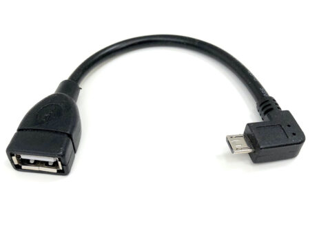 Micro USB Male to USB Female OTG Adaptor Cable, 7inches
