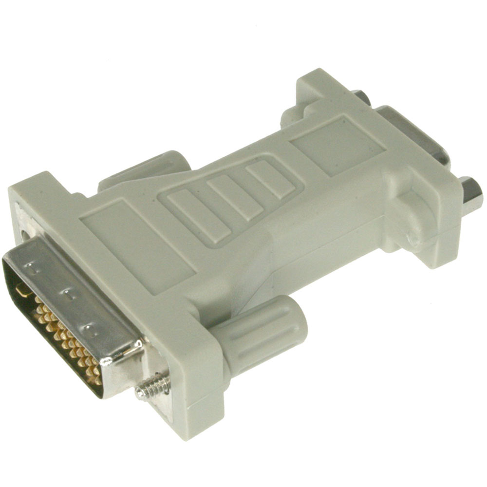 VGA HD15 Male Adapter to DVI Female Dual Link DVI-I digital with analog integration